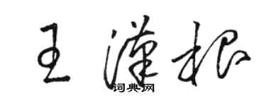 骆恒光王汉根草书个性签名怎么写
