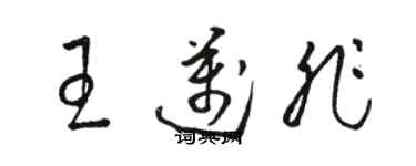 骆恒光王迈非草书个性签名怎么写