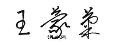 骆恒光王蒙菊草书个性签名怎么写