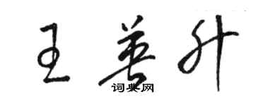 骆恒光王英升草书个性签名怎么写