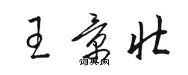 骆恒光王景壮草书个性签名怎么写