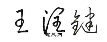 骆恒光王润键草书个性签名怎么写