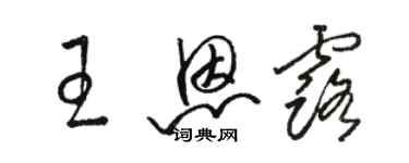 骆恒光王恩露草书个性签名怎么写