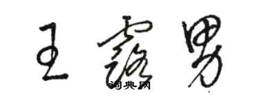 骆恒光王露男草书个性签名怎么写