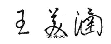 骆恒光王美涵草书个性签名怎么写