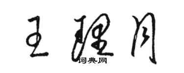 骆恒光王理月草书个性签名怎么写