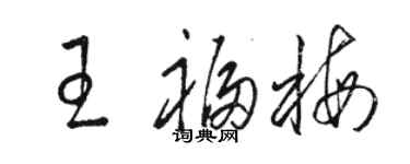 骆恒光王福梅草书个性签名怎么写