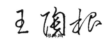 骆恒光王陶根草书个性签名怎么写