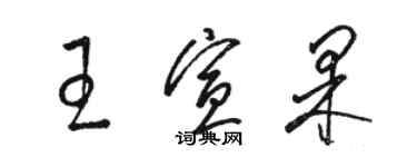 骆恒光王宣果草书个性签名怎么写