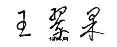 骆恒光王翠果草书个性签名怎么写