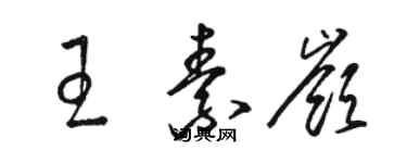 骆恒光王素岭草书个性签名怎么写