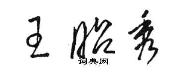 骆恒光王昭秀草书个性签名怎么写