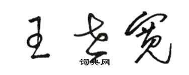骆恒光王世宽草书个性签名怎么写