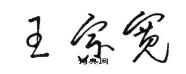骆恒光王宗宽草书个性签名怎么写