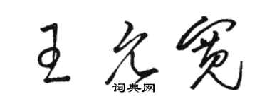 骆恒光王允宽草书个性签名怎么写