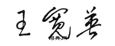 骆恒光王宽英草书个性签名怎么写