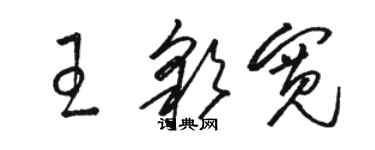 骆恒光王彩宽草书个性签名怎么写