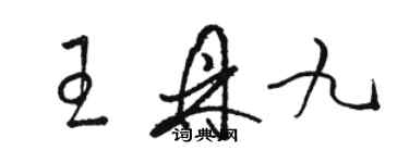 骆恒光王鼎九草书个性签名怎么写