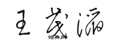 骆恒光王茂滔草书个性签名怎么写