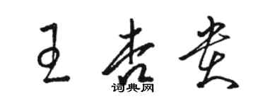骆恒光王杏贵草书个性签名怎么写