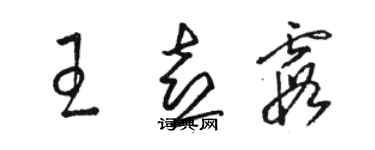 骆恒光王喜霞草书个性签名怎么写