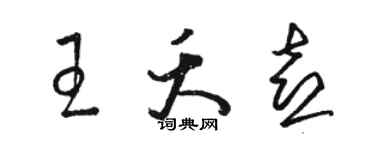 骆恒光王夭喜草书个性签名怎么写