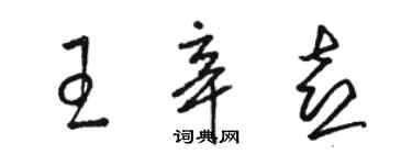 骆恒光王辛喜草书个性签名怎么写