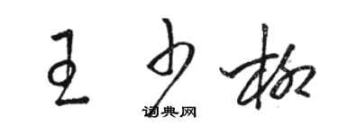 骆恒光王少柳草书个性签名怎么写