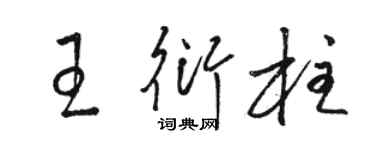 骆恒光王衍柱草书个性签名怎么写