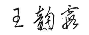 骆恒光王韵霞草书个性签名怎么写
