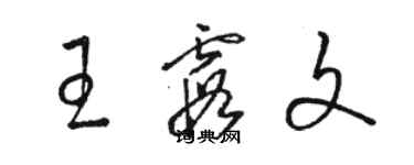 骆恒光王霞文草书个性签名怎么写