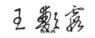 骆恒光王郑霞草书个性签名怎么写