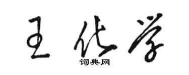 骆恒光王化学草书个性签名怎么写