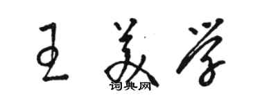 骆恒光王美学草书个性签名怎么写
