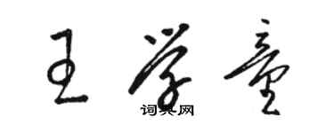 骆恒光王学童草书个性签名怎么写