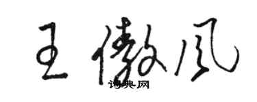 骆恒光王傲风草书个性签名怎么写