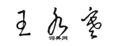 骆恒光王水寒草书个性签名怎么写