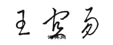 骆恒光王宜易草书个性签名怎么写
