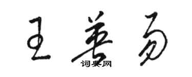 骆恒光王英易草书个性签名怎么写