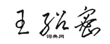 骆恒光王绍密草书个性签名怎么写
