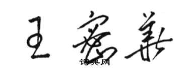 骆恒光王密华草书个性签名怎么写