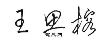 骆恒光王思榕草书个性签名怎么写