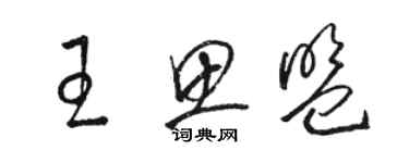 骆恒光王思盟草书个性签名怎么写