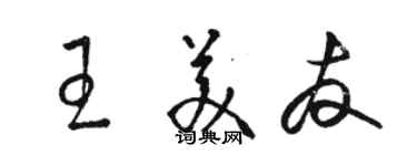 骆恒光王美友草书个性签名怎么写
