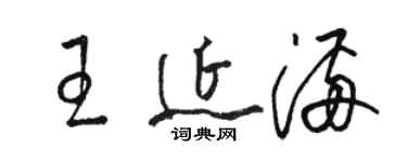骆恒光王延满草书个性签名怎么写