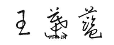 骆恒光王叶蓝草书个性签名怎么写