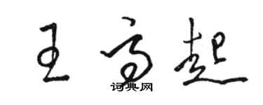 骆恒光王高起草书个性签名怎么写