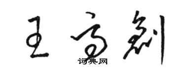 骆恒光王高创草书个性签名怎么写