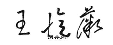 骆恒光王忆薇草书个性签名怎么写