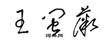 骆恒光王闽薇草书个性签名怎么写